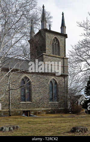 La prima chiesa parrocchiale a Taunton, Massachusetts, STATI UNITI D'AMERICA, parte della Chiesa verde quartiere storico Foto Stock