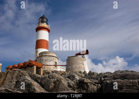 Eilean Glas faro sull isola di Scalpay nelle Ebridi Esterne Foto Stock