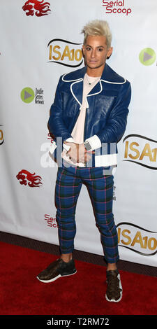 3 aprile 2019 - Burbank, CA, Stati Uniti d'America - LOS ANGELES - APR 3: Frankie Grande alla decima serie Indie Awards presso il Teatro di Colonia il 3 aprile 2019 a Burbank, CA (credito Immagine: © Kay Blake/ZUMA filo) Foto Stock