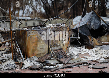 Bruciato degli articoli per la casa e gli elettrodomestici Foto Stock