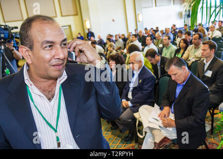 Miami Florida,Jungle Island,Gateway to Green exhibition exhibition,prodotti per la costruzione,servizi,industria,espositore,venditore vendor vendor,stand stand stalla Foto Stock