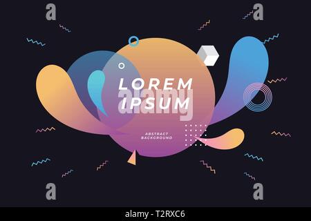 Abstract composizione geometrica sfondo con posto per il testo. Illustrazione Vettoriale