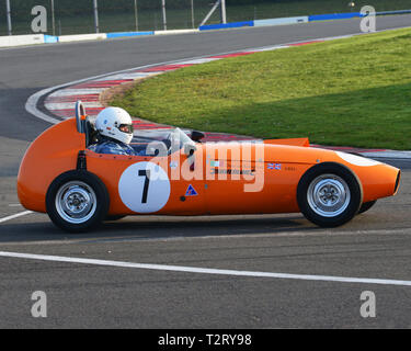 Duncan Rabagliati, Alexis HF1, storica Formula Junior, HSCC, season opener, Sabato, 30 marzo 2019, Donington Park, Chris McEvoy, il circuito da corsa, Foto Stock