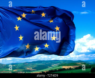 Bandiera dell'Unione europea Foto Stock