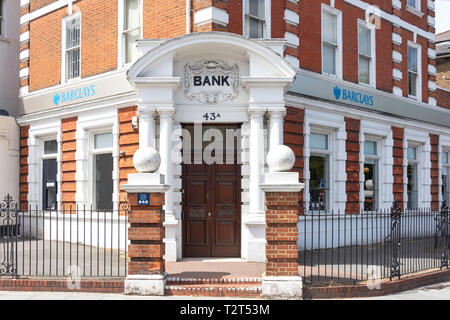 Barclay's Bank, Vanbrugh Park, Blackheath, Royal Borough of Greenwich, Greater London, England, Regno Unito Foto Stock