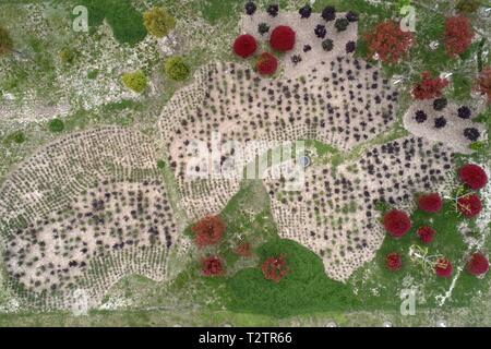 Huai'an, Cina. 4 Apr 2019. 4 aprile 2019 - Huai An, Huai'an, Cina - Huai'an, Cina-fotografia aerea di Huai an in oriente cinese della provincia di Jiangsu. Credito: SIPA Asia/ZUMA filo/Alamy Live News Foto Stock