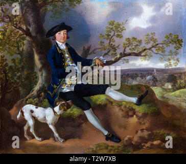 Thomas Gainsborough, John Plampin, ritratto in olio su tela, circa 1752 Foto Stock