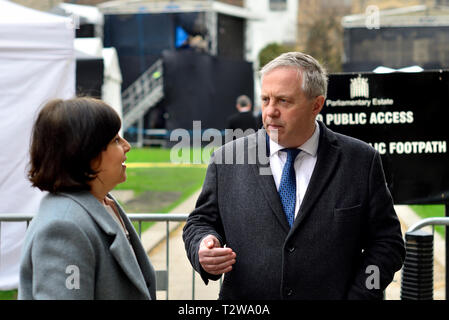 John Mann MP (Lab: Basetlaw) College Green, Westminster. 21 mar 2019. Foto Stock