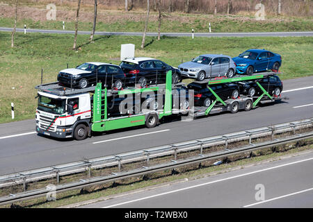 Hödlmayr carrello su autostrada tedesca. Foto Stock