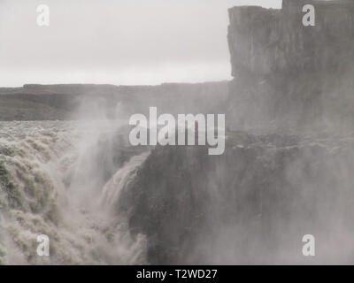 Dettifoss Islanda - il più grande la cataratta in Europa Foto Stock