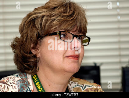 McComb insegnante di scuola superiore Vickie Malone insegna il suo senior classe elettiva, 'le culture locali", Sett. 21, 2009, in McComb, Mississippi. Foto Stock