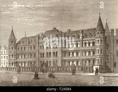 GREAT Ormond Street Hospital circa 1860 Foto Stock