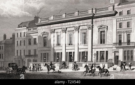 William Crockford's St James's Club di Londra, Regno Unito, illustrazione di Th. H. Pastore, 1826 Foto Stock