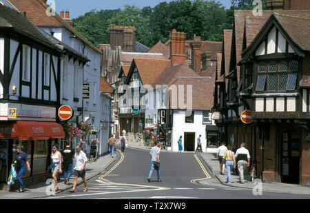 Arundel High Street, Arundel, West Sussex, in Inghilterra Foto Stock