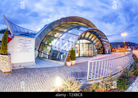 Ingresso della miniera di sale di Turda Salina Foto Stock