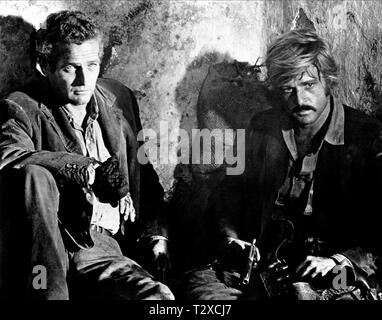 PAUL NEWMAN, Robert Redford Butch Cassidy e Sundance Kid, 1969 Foto Stock