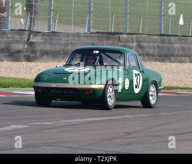 Mervyn Selwyn, Lotus Elan S3, la storica strada Campionato Sport, HSCC, season opener, Sabato, 30 marzo 2019, Donington Park, il circuito da corsa, CJM P Foto Stock