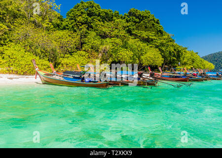 Febbraio 2019. Ko Rawi della Thailandia. Una vista di Rawi Ko Tarutao nel parco nazionale marino in Thailandia Foto Stock