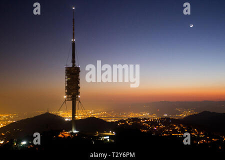 Collserola Comunication Tower a Barcellona Foto Stock