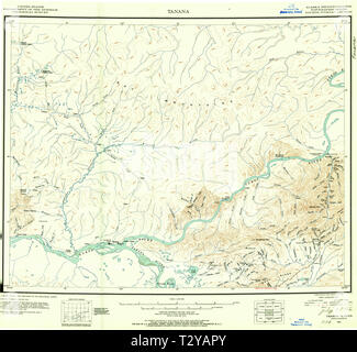 USGS TOPO Map Alaska AK Tanana 361533 1951 250000 Il restauro Foto Stock