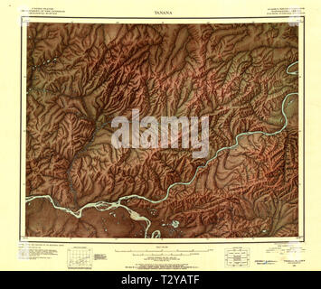 USGS TOPO Map Alaska AK Tanana 708031 1951 250000 Il restauro Foto Stock