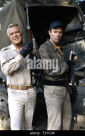 GEORGE PEPPARD DWIGHT Schultz, la UN-TEAM, 1984 Foto Stock