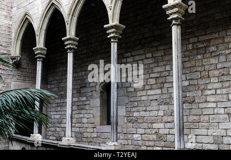 Aguilar Palace (XIII secolo), il Museo di Picasso a Barcellona, Spagna. Foto Stock