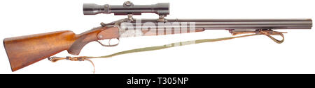 Civile bracci lungo, sistemi moderni, combinazione di foratura pistola, opera di armaiolo tedesco, prima del 1945, Editorial-Use-solo Foto Stock