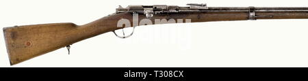 Armi di servizio, FRANCIA, fucile Chassepot-Gras M 1866/74, calibro 11 x 59R, numero RT8236, Schloss RT8671, Additional-Rights-Clearance-Info-Not-Available Foto Stock