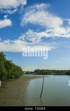 Porto Memancing Kampung Sungai Danga, Iskandar Puteri, Johor, Malesia Foto Stock