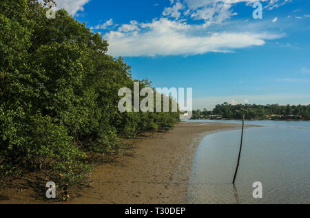 Porto Memancing Kampung Sungai Danga, Iskandar Puteri, Johor, Malesia Foto Stock
