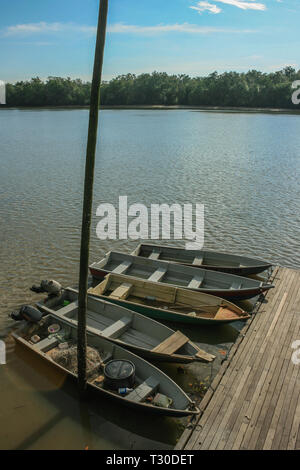 Porto Memancing Kampung Sungai Danga, Iskandar Puteri, Johor, Malesia Foto Stock