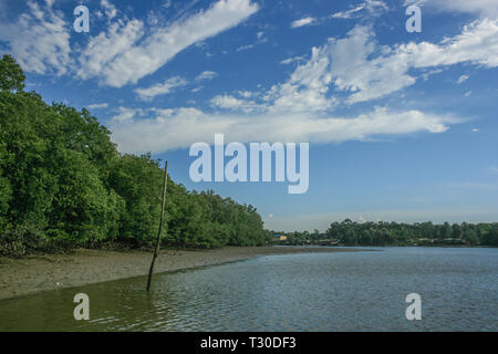 Porto Memancing Kampung Sungai Danga, Iskandar Puteri, Johor, Malesia Foto Stock