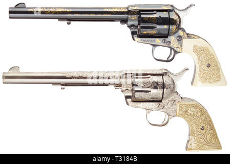 Armi di piccolo calibro, revolver Colt unica azione Army Model 1873 pacificatore, calibro .45, Editorial-Use-solo Foto Stock