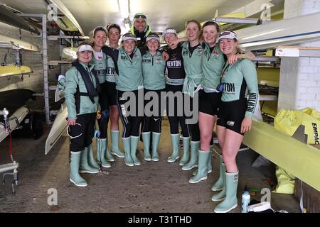 Donne boat race Londra 2019 Foto Stock