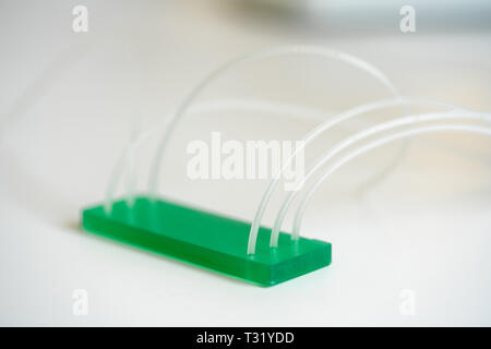 Lab on chip dispositivo microfluidico Foto Stock