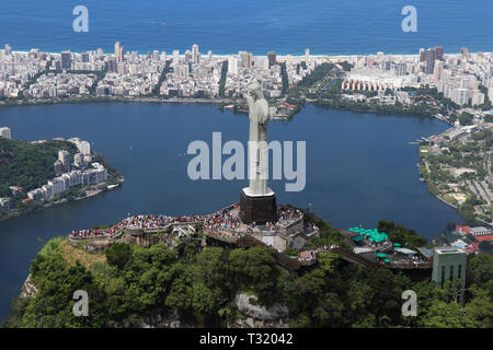 Cristo redentor dall'alto Foto Stock