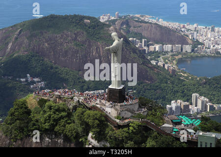 Cristo redentor dall'alto Foto Stock