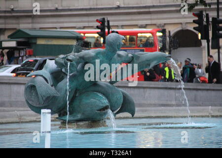 Trafalgor Suare a Londra. Gran Bretagna Foto Stock