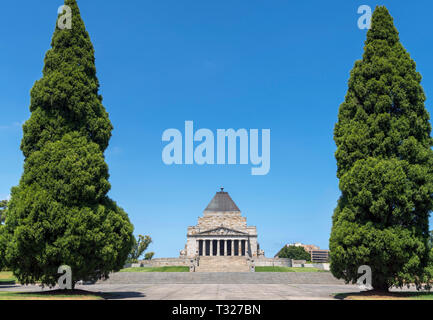 Il Tempio della Rimembranza, un memoriale di guerra in Kings Domain, Melbourne, Victoria, Australia Foto Stock