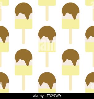 Ice Cream seamless pattern. Deliziosi dolci. Colorato sfondo d'estate. Illustrazione Vettoriale