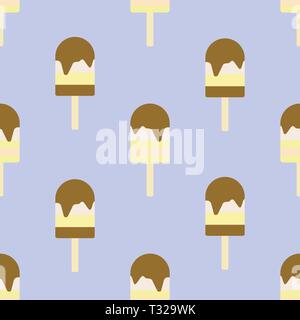 Ice Cream seamless pattern. Deliziosi dolci. Colorato sfondo d'estate. Illustrazione Vettoriale