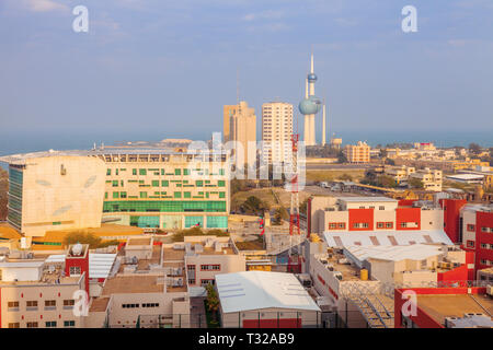 Architettura di Kuwait City - vista aerea. Kuwait City in Kuwait. Foto Stock