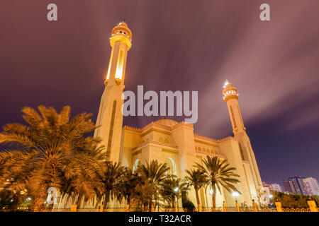 Al Fateh Gran Moschea di Manama. Manama, Bahrain. Foto Stock