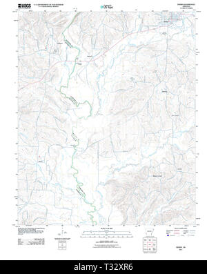 USGS TOPO Map Arkansas AR Dierks 20110812 TM il restauro Foto Stock