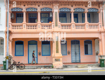 Tradizionale terrazza Peranakan case di Joo Chiat Singapore Foto Stock