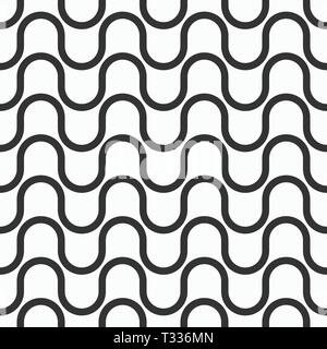 Abstract seamless pattern. Moderna ed elegante struttura. Ripetizione regolari linee lisce, forme curvilinee. Design per lo sfondo, lo sfondo, avvolgimento, tessuto. Illustrazione Vettoriale