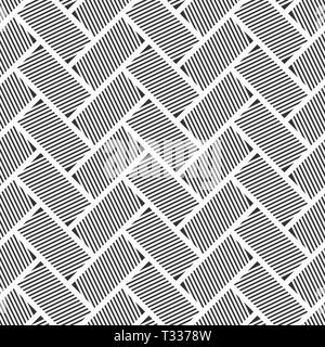 Abstract seamless pattern. I rettangoli a strisce. Tessitura a spina di pesce. Disposizione diagonale. Ripetizione piastrelle geometriche. Semplice stampa grafica. Vettore. Illustrazione Vettoriale