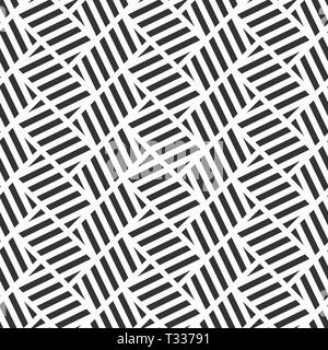 Abstract seamless pattern. I rettangoli a strisce. Tessitura a spina di pesce. Disposizione diagonale. Ripetizione piastrelle geometriche. Semplice stampa grafica. Vettore. Illustrazione Vettoriale