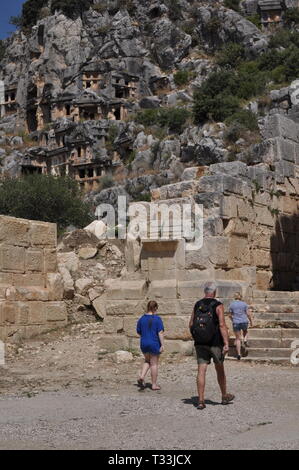 L'Anfiteatro greco-romano della antica Myra, Turchia Foto Stock